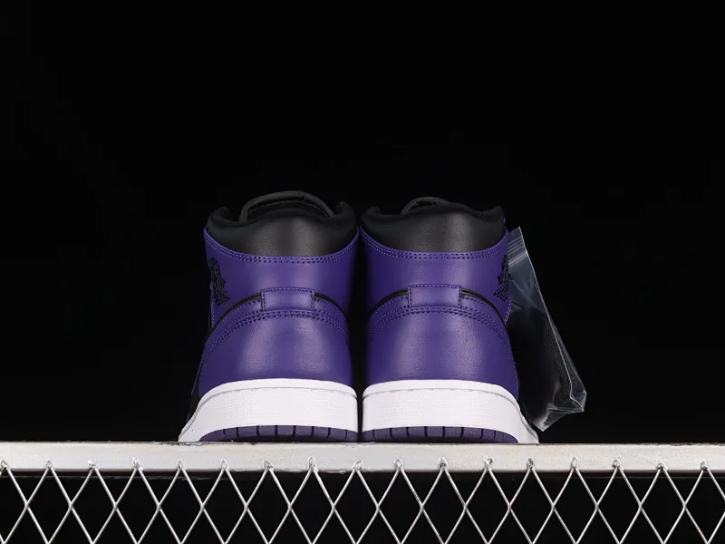All categories Air Jordan Jordan series basketball shoes Air Jordan 1 Mid Air Jordan 1 Mid AJ1 Joe 1 black and blue mid-top basketball shoes BQ6472-051